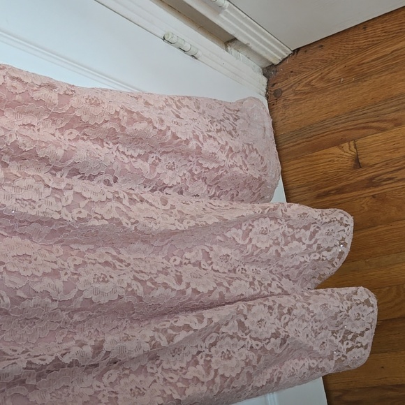 SL Fashions Blush Sequin Lace Gown - Picture 6 of 8